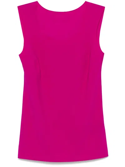 Patrizia Pepe Jersey Blouse In Pink