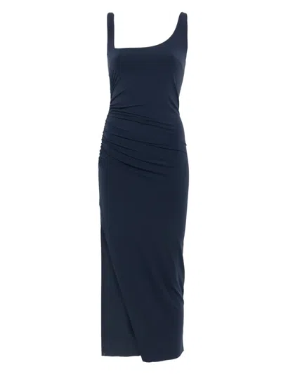 Patrizia Pepe Jersey Midi Dress In Blue