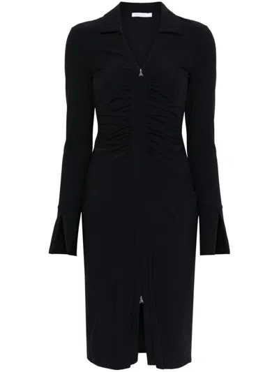 Patrizia Pepe Jersey Midi Dress In Black
