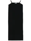 Patrizia Pepe Jersey Midi Skirt In Black