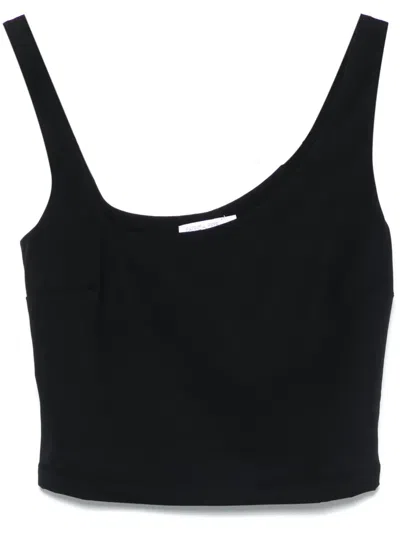 Patrizia Pepe Jersey Tank Top In Black
