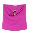 Patrizia Pepe Twisted Front Polyamide Top In Pink