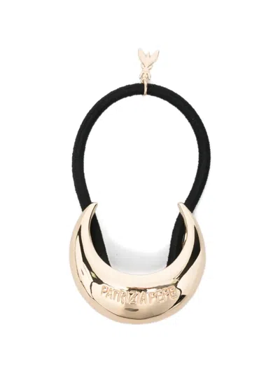Patrizia Pepe Jewel Pendant Elastic Band Hair Accessories In Black