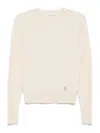 Patrizia Pepe Knit Sweater In Beige