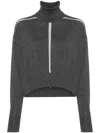 Patrizia Pepe Logo-embossed Sweater In Gray