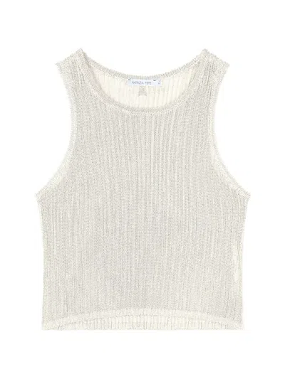 Patrizia Pepe Knitted Tank Top In White