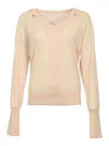 Patrizia Pepe Knitted Wool Sweater In Pink