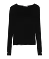 Patrizia Pepe Pullover Mit Knotendetail In Black