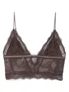 Patrizia Pepe Lace Bralette In Brown