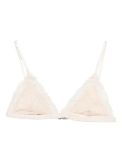 Patrizia Pepe Lace Triangle Bra In Neutral