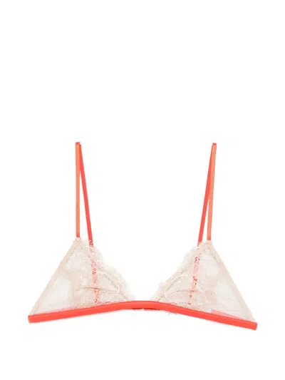 Patrizia Pepe Lace Triangle Bra In Pink