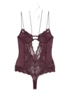Patrizia Pepe Lace Tulle Body In Burgundy
