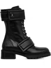 Patrizia Pepe Lace-up Combat Boots In Schwarz
