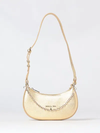 Patrizia Pepe Laminated Leather Bag In White