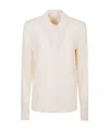 Patrizia Pepe Pleated-detail Shirt In White