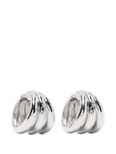 Patrizia Pepe Large Circle Earcuffs In Silver