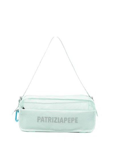 Patrizia Pepe Large In My Space Mesh Shoulder Bag In Red