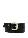 Patrizia Pepe Leather Belt In Black