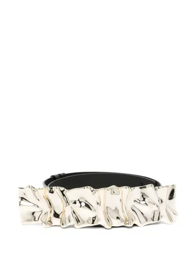 Patrizia Pepe Leather Belt In Black