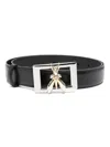 Patrizia Pepe Leather Belt In Black