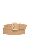 Patrizia Pepe Leather Belt In Brown