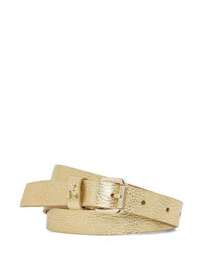 Patrizia Pepe Leather Belt In Gold