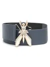 Patrizia Pepe Leather Belt In Grey