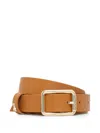 Patrizia Pepe Leather Belt In Orange