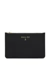 Patrizia Pepe Leather Clutch Bag In Black