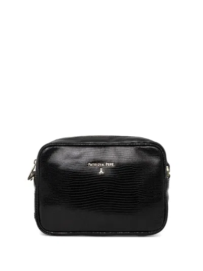 Patrizia Pepe Leather Cross Body Bag In Black