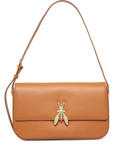 Patrizia Pepe Leather Cross Body Bag In Brown