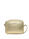 Patrizia Pepe Leather Cross Body Bag In Gold