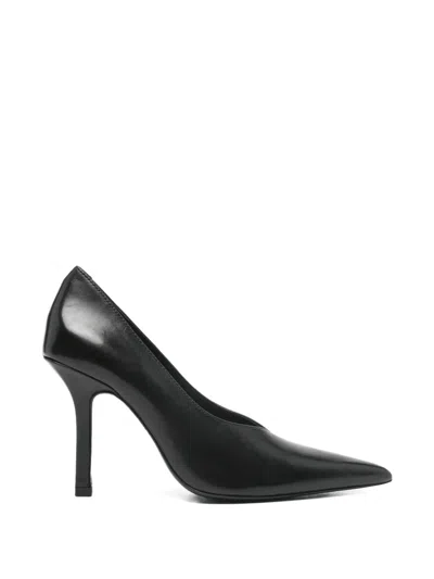 Patrizia Pepe Leather Heeled Pumps In Black
