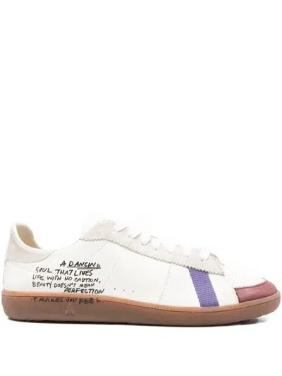Patrizia Pepe Leather Panelled Sneakers In White