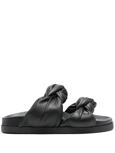 Patrizia Pepe Leather Sandals In Black
