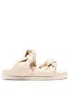 Patrizia Pepe Leather Sandals In Neutrals