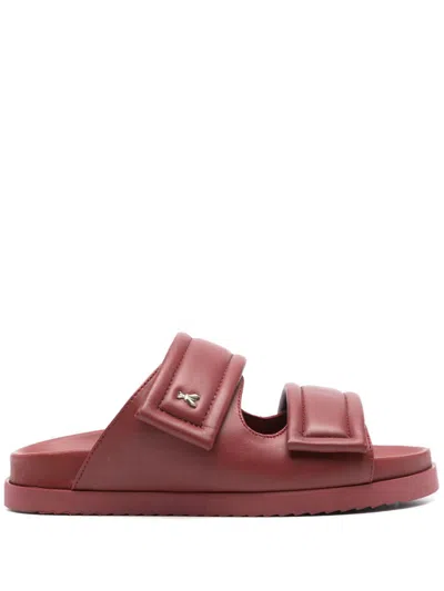 Patrizia Pepe Leather Sandals In Red