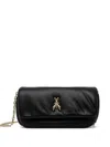 Patrizia Pepe Leather Shoulder Bag In Black