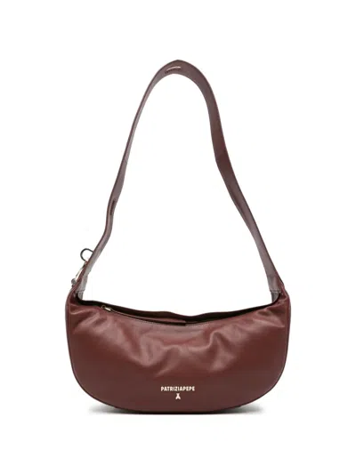 Patrizia Pepe Leather Shoulder Bag In Brown
