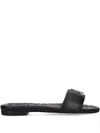 Patrizia Pepe Leather Slides In Black