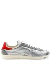 Patrizia Pepe Leather Sneakers In Silver