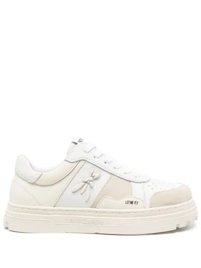 Patrizia Pepe Leather Sneakers In White