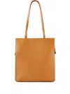 Patrizia Pepe Leather Tote Bag In Brown