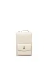 Patrizia Pepe Leather Travel Bag In Neutrals