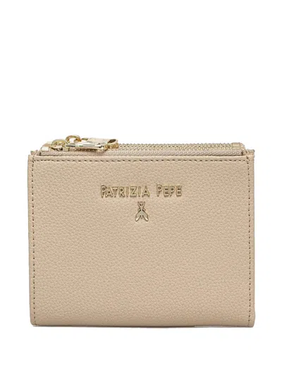 Patrizia Pepe Leather Wallet In Neutrals