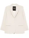 Patrizia Pepe Single Breasted Blazer In Neutral