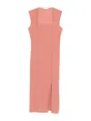 Patrizia Pepe Light Brown Polyamide Elastan Dress In Brown