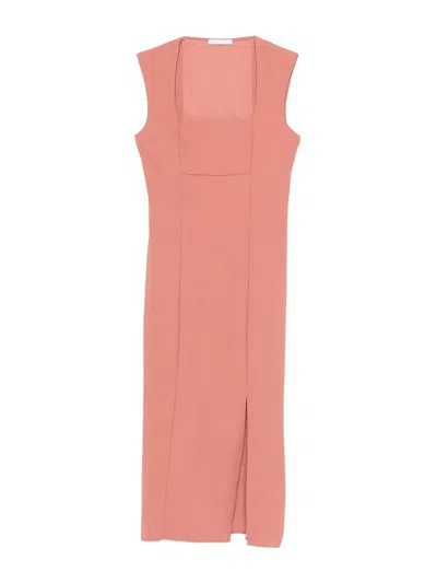 Patrizia Pepe Light Brown Polyamide Elastan Dress