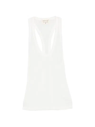 Patrizia Pepe Light Racerback Tank Top In White
