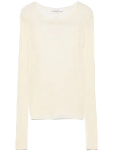 Patrizia Pepe Lightweight Sweater In Neutrals